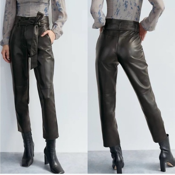 Wilfred Pants - Wilfred High Tied Vegan Leather Pants